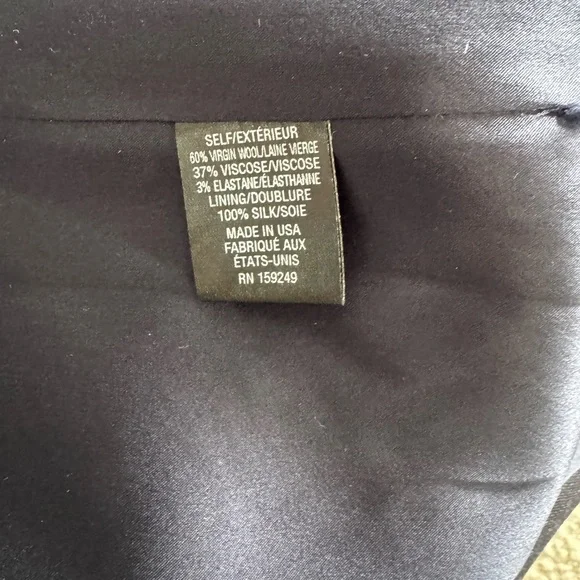 TWP Mo Wool-Blend Oversized Blazer Indigo Charcoal Pinstripe Size S New w/o Tags - Picture 6 of 10